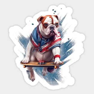 Bulldog superhero Sticker